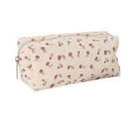 Wilgure Estuche para lápices estético arcos bolsa de maquillaje bolsa de lápiz de gran capacidad bolsa de regreso a la escuela suministros para niñas maquillaje gran capacidad, Small Flowers