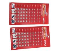 Wilgure Juego de 100 pilas AG1/AG3/AG4/AG10/AG12/AG13 para reloj, cámara, botón mixto, pila de moneda, batería de reloj, dispositivos electrónicos portátiles, reloj, juguete, calculadora, botón,