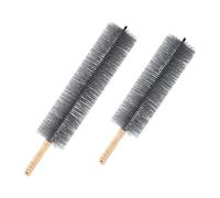 Wilgure Juego de 2 cepillos para el cuidado del ventilador, y cepillos cilíndricos cortos para orificios de ventilación, espacios ciegos y rieles de ventana. Uso de cepillos de rejilla de ventilador