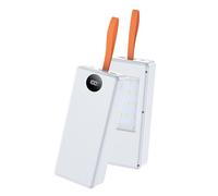 Wilgure Luz LED para camping, caja de batería integrada para 16 ranuras, 21700 baterías, estuche de carga con luz de emergencia multifunción