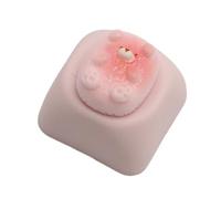 Wilgure Resina mecánica teclado tapa con hermoso oso de dibujos animados suaves y opcionales Esc cómodo mecanografiado resina