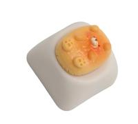 Wilgure Resina mecánica teclado tapa con hermoso oso de dibujos animados suaves y opcionales Esc cómodo mecanografiado resina