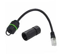 Wilgure RJ45 CAT6 Impermeable Conector M20 IP68 Cat6 8P8C Ethernet Cable Acoplador Hembra a Macho Adaptador de Red Exterior