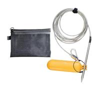 Wilgure Sedal de pesca de acero inoxidable 2 M 6 M 8 M PVC alambre de acero para kayak y pesca costera agua salada rápida lanza de mano titular de pescado