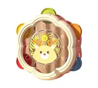 Wilgure Tema de dibujos animados Campanas de tambor de bebé Juguetes para niños interactivos para mejorar las habilidades motoras finas Orff Musical Regalo para niños Tambor de mano Juguetes