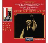 Wilhelm Furtwängler dirige Beethoven, Pfitzner, Brahms : Symphonies et Ouverture.