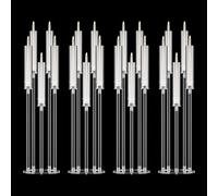 Wilitto 4 piezas de centro de mesa de acrílico transparente para candelabros cónicos de cristal de 5 brazos con pilar de sombra acrílica para ducha, boda, fiesta, decoración de mesa, 1 juego