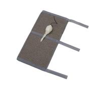 Wilitto Almohadilla rascadora de sisal natural para gatos, con lima de uñas de ratón, protege las patas de los muebles, fácil de instalar, para mesa, color gris, L