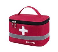 Wilitto Bolsa de primeros auxilios de gran capacidad: diseño de compartimento de tira reflectante/almacenamiento de primeros auxilios para traumatismos médicos de emergencia y caja portátil (versi