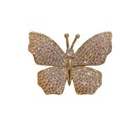 Wilitto Broche de mariposas para fiesta, seguro que aquí hay un título de producto para listar para mujer, vintage, con diamantes de imitación, mariposa, bolso, abrigo, bufanda, aleación, Piedra