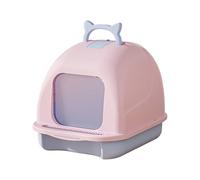 Wilitto Caja de arena extra grande con tapa para gatos grandes con tapa cerrada para gatitos con pala de arena para gatos cerrados, inodoro interior espacioso para mascotas, fácil de usar para