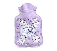 Wilitto Calentador de manos portátil lindo, botella de agua caliente suave de buen sellado, bolsa de agua caliente de mano de invierno de dibujos animados antifugas para meses fríos, bolsa de agua caliente para compresas calientes y terapia fría I