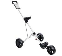 Wilitto Carrito de golf plegable de 3 ruedas con mecanismo de freno de pie, carrito de golf para caminar, soporte para bolsa de golf, tabla de puntuación, marcador de golf y soporte de bola, color