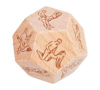 Wilitto Dados nocturnos para una cita animada a tu vida amorosa con 18 emocionantes posturas de yoga, versátiles accesorios de yoga de madera, dados de noche para parejas para ella, color madera para