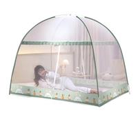Wilitto Mosquitera desplegable para cama, mosquitera plegable, tienda de campaña de doble puerta, toldo plegable, mosquitera portátil, para viajes, tamaño King, tienda de campaña para cama de