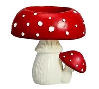 Wilitto Portavelas de hongo, soporte para velas de té, soporte para centro de mesa, portavelas para velas de té, velas votivas, decoración de casa de campo, color rojo