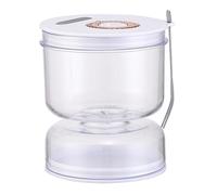 Wilitto Tarro de Cristal para encurtidos con colador, Tarro Separador Jugo pepinillos Tenedor, Orificio ventilación y Marca Tiempo, Soporte encurtidos, Apto refrigerador Blanco