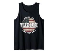 Wilkes-Barre Pennsylvania, Bandera Americana Vintage Camiseta sin Mangas
