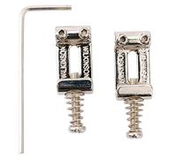 Wilkinson 10,8mm Silletas Saddles de Acero Vintage para Puente Wilkinson WVC Tremolo y Guitarra Eléctrica estilo Strat de Importación, Niquelado (Juego de 2)