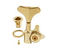 Wilkinson 20:1 Ratio Individuales Open Gear Clavija de Afinación Lado Graves Clavijero con Botón tipo Y para Bajo Eléctrico, Dorado