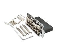 Wilkinson 54mm Bloque de Acero Puente Vintage Tremolo 6 Tornillos para Guitarra Eléctrica USA Vintage Strat y Japan Strat, Cromado