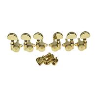 Wilkinson - Afinadores de bloqueo de tamaño completo de 3 x 3, clavijas de afinación de guitarra, cabezales de máquina de guitarra para guitarras Les Paul o acústicas, color dorado