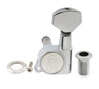 Wilkinson E-Z-LOK 19:1 Ratio Individuales Clavija de Afinación Lado Agudo Clavijero con Botón Hexagonal para Guitarra Eléctrica Strat Tele, Cromado