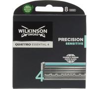 Wilkinson Sword Quattro Titanium Sensitive - 8 Recambios de Cuchillas de Afeitar de 4 Hojas de Titanio con Banda Lubricante de Aloe Vera