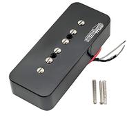 Wilkinson Serie M Alnico 5 P90 Soapbar Pastilla Mástil Pickup para Guitarra Eléctrica Les Paul/SG, Negro