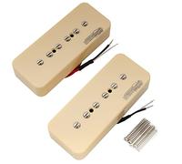 Wilkinson Serie M Alnico 5 P90 Soapbar Pastillas Mástil/Puente Pickups Set para Guitarra Eléctrica Les Paul/SG, Crema
