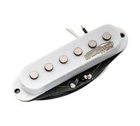 Wilkinson Serie M High Output Alnico 5 Pastilla de Bobina Simple Puente Pickup para Guitarra Eléctrica Stratocaster, Blanco