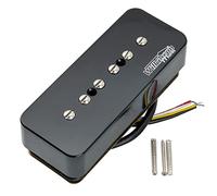 Wilkinson Serie M Stacked Cerámico P90 Soapbar Puente Pastilla 16K Negro | Single Coil Tamaño Humbucker Pickup, para Guitarra Eléctrica LP/SG