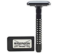 Wilkinson Sword Classic - Máquina de Afeitado Clásico Masculino + 5 Hojas de Afeitar de Doble Filo