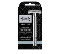 Wilkinson Sword Classic Premium - Máquina de Afeitar Vintage de Acero Cromado para Hombre + 5 Hojas de Afeitar de Doble Filo