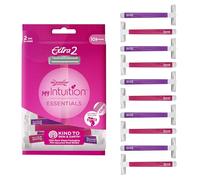 Wilkinson Sword Extra 2 Beauty - Pack de 10 Maquinillas Desechables Depilatorias Femeninas de 2 Hojas con Mango Antideslizante y Bandas Lubricantes de Aloe Vera