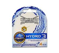 Wilkinson Sword Hydro 3 - Recambio de 4 Cuchillas de Afeitar de 3 Hojas para Hombres