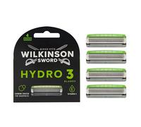 Wilkinson Sword Hydro 3 Skin Protection - 4 Recambios de Cuchillas de Afeitar de 3 Hojas con Banda Lubricante Enriquecida con Aloe Vera, Compatible para Cualquier Maquinilla Hydro