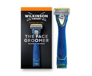 Wilkinson Sword Hydro 5 Groomer - Maquina de afeitar de 5 hojas con recortador eléctrico y depósito de gel para máxima hidratación