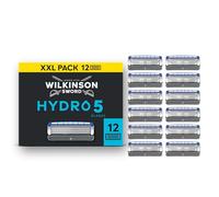 Wilkinson Sword Hydro 5 - Juego de cuchillas de recambio XXL de 12 recambios, acción hidratante y con revestimiento de carbono
