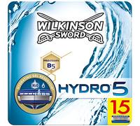 Wilkinson Sword Hydro 5 - Pack de 15 Recâmbios de Cuchillas de Afeitar para Hombre, Azul