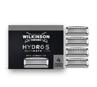 Wilkinson Sword Hydro 5 Ultimate Maquinillas para hombre, ácido hialurónico, cuchillas con revestimiento de carbono, 4 recambios de cuchilla