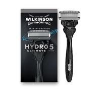 Wilkinson Sword Hydro 5 Ultimate Maquinillas para hombre, ácido hialurónico, cuchillas con revestimiento de carbono, mango de maquinilla con 1 recambio de cuchilla
