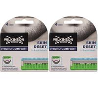 Wilkinson Sword Hydro Comfort Skin Reset - 4 Recambios de Cuchilla de Afeitar de 3 Hojas para Afeitar Barba de 3 días (Paquete de 2)