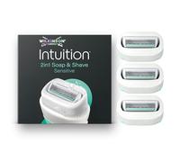 Wilkinson Sword Intuition 2en1 Sensitive Skin Soap & Shave, Maquinilla de afeitar para mujer, 3 recambios de cuchilla de mujer