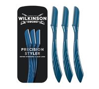 Wilkinson Sword Intuition Barber's Style Precision Styler - 3 Cuchillas de Afeitar Desechables, Depiladora Facial Masculina para Moldear y Perfilar Cejas, Cuchillas de Primera Calidad para Afeitado