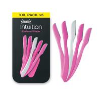 Wilkinson Sword Intuition Eyebrow Shaper Maquinilla cejas mujer, 5 herra. | Afeitadora y recortadora exfoliante de vello facial, piel más suave antes maquillaje, 3 maquinillas desechables, 1 tapa