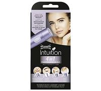 Wilkinson Sword Intuition Perfect Finish - Recortadora Eléctrica Femenina 4 en 1 para el Cuerpo, la Zona del Bikini, el Vello Facial y las Cejas Violeta