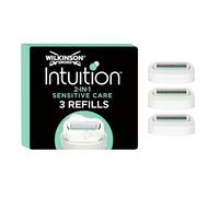 Wilkinson Sword Intuition Sensitive Care - Pack de 3 Recambios Intuition con Bandas Protectoras e Hidratantes de Aloe Vera, Vitamina E y Vitamina B5 - 3 Recambios