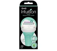 Wilkinson Sword Intuition Sensitive - Maquinilla de Afeitar de Mujer Recargable con Jabón Hidratante y 4 Hojas , Depilación Femenina , 1 Recambio