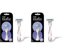Wilkinson Sword Intuition Sensitive Touch - 1 Maquinilla de Afeitar Pensada Para Pieles Sensibles + 1 Recambio de 3 Hojas Compatible con Cualquier Recambio de la Gama Intuition Complete (Paquete de 2)